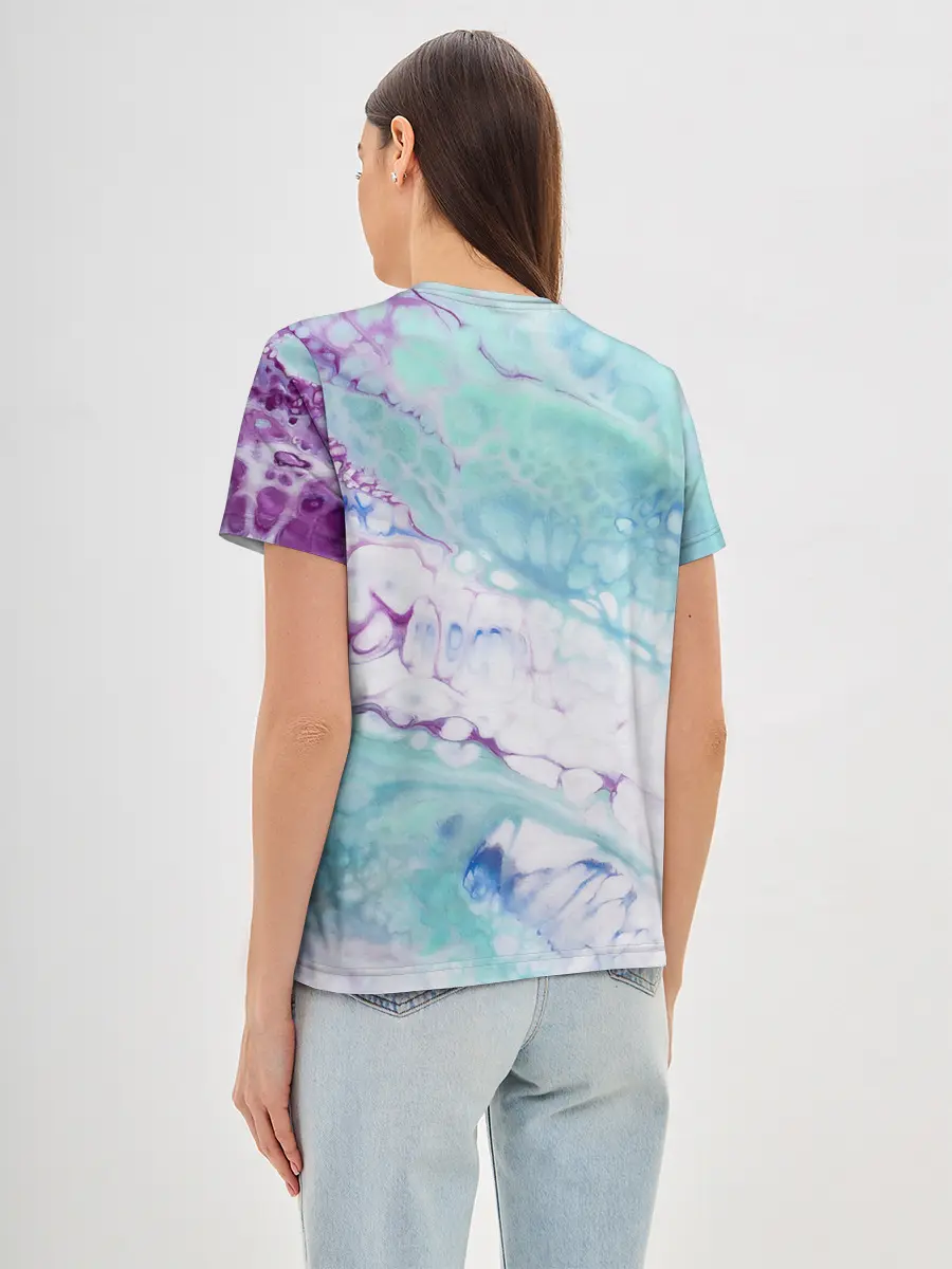 Женская базовая футболка / Цветная морская пена