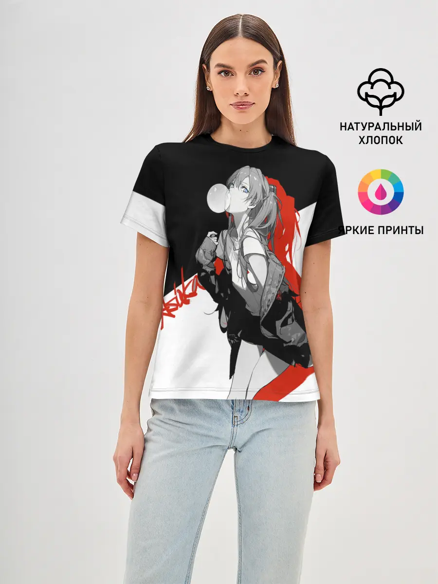 Женская базовая футболка / Asuka Langley Evangelion