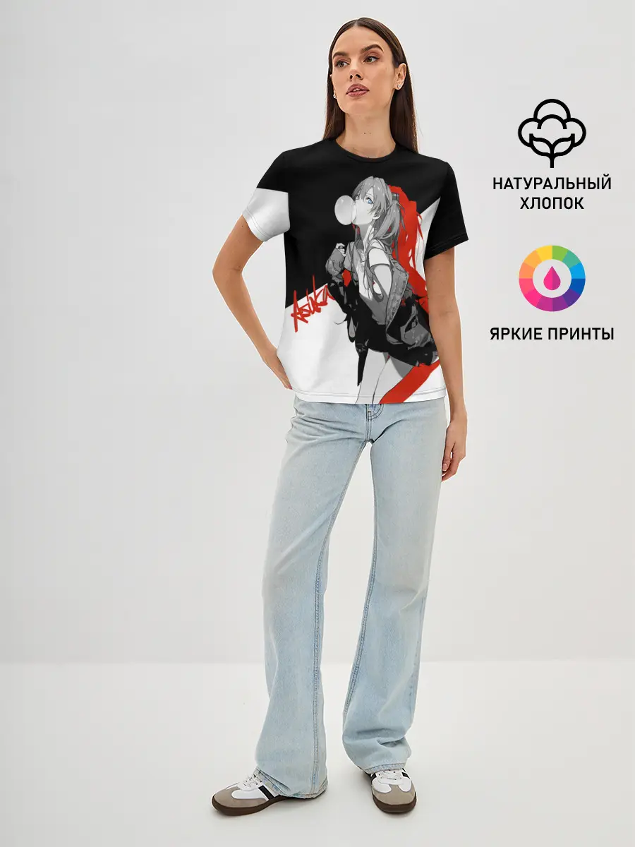 Женская базовая футболка / Asuka Langley Evangelion