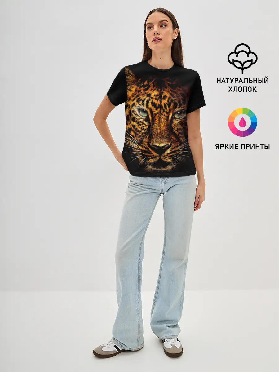 Женская базовая футболка / Ягуар