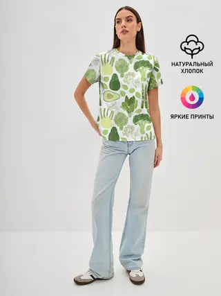 Женская базовая футболка / овощи