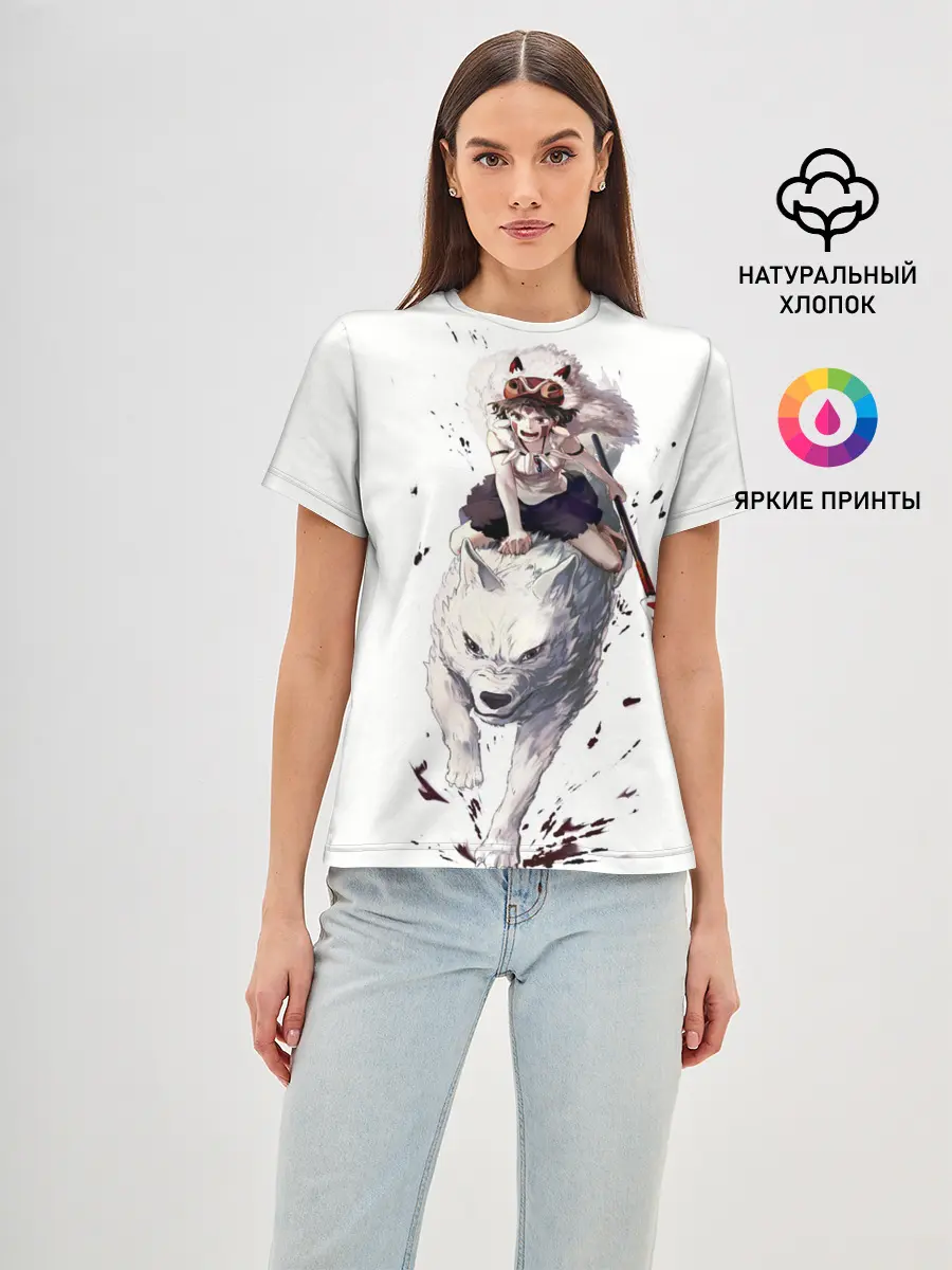 Женская базовая футболка / Принцесса Мононоке