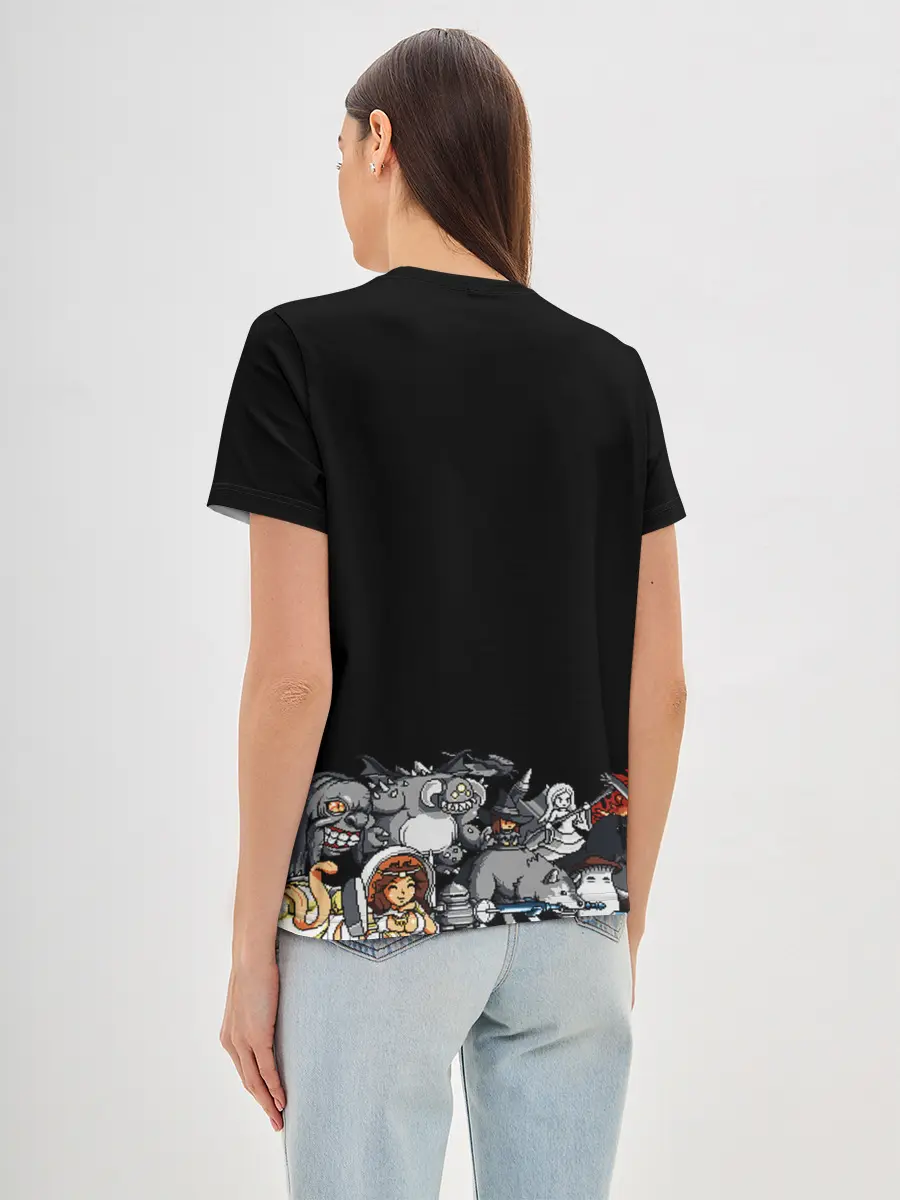 Женская базовая футболка / 8bit Dark Souls