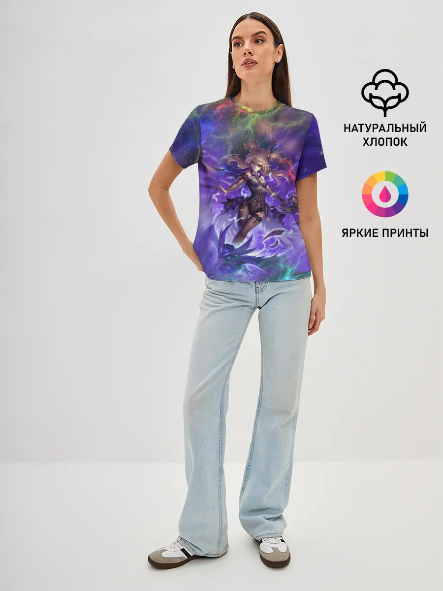 Женская базовая футболка / Ифрит | Геншин Импакт