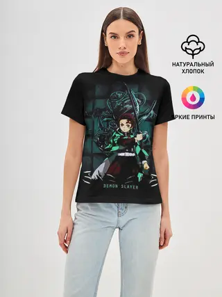 Женская базовая футболка / Demon Slayer: Kimetsu no Yaiba