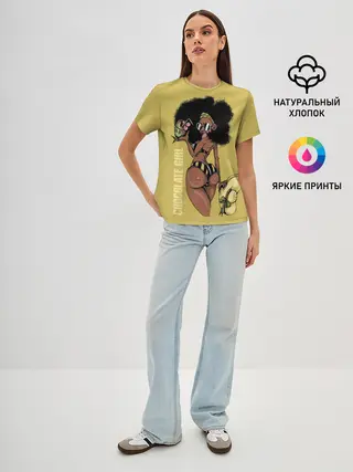 Женская базовая футболка / Chocolate girl