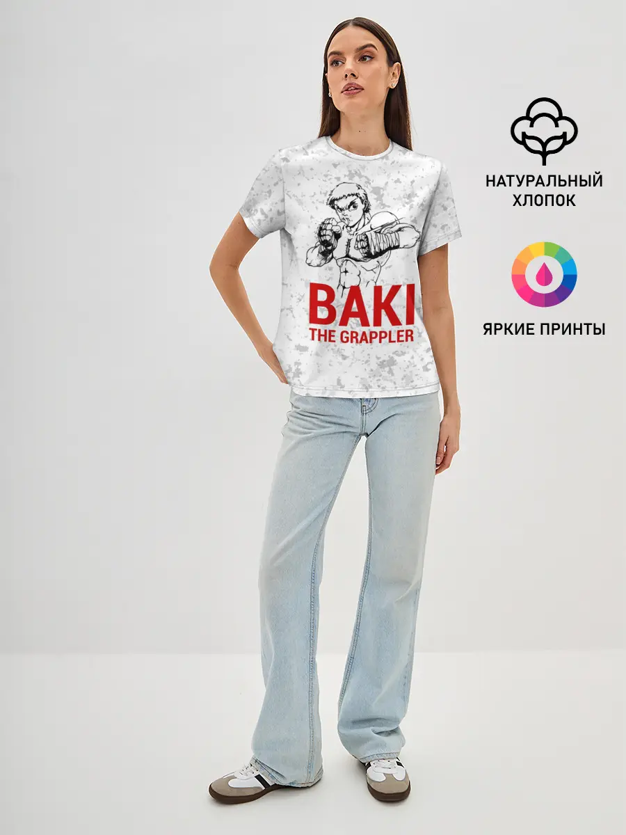 Женская базовая футболка / Baki the Grappler