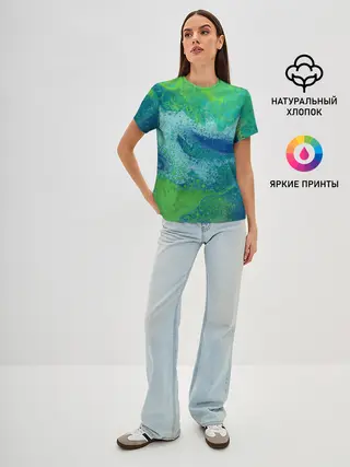 Женская базовая футболка / Художественная Тина