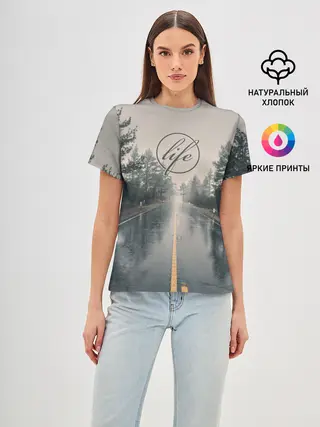 Женская базовая футболка / Life