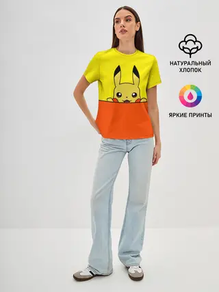 Женская базовая футболка / Пикачу