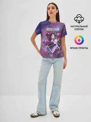 Женская базовая футболка / Justice League