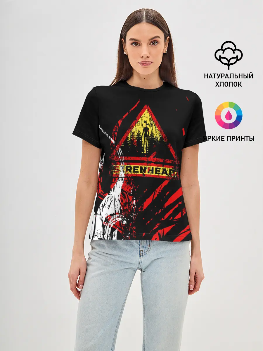 Женская базовая футболка / Danger : Siren Head