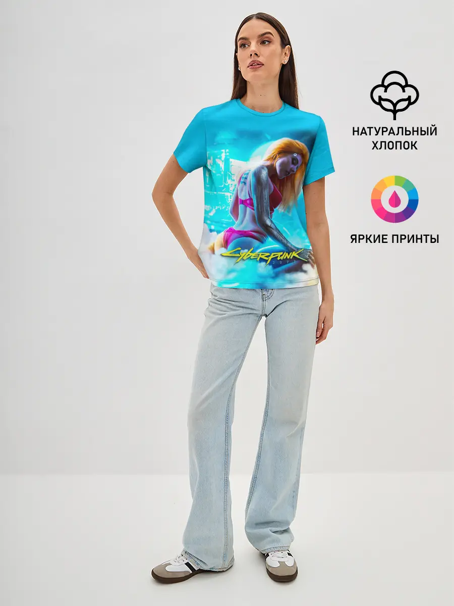 Женская базовая футболка / CYBERPUNK 2077