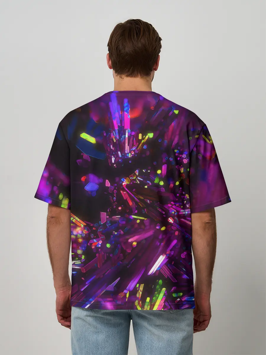 Мужская футболка оверсайз / Фиолетовый бриллиант