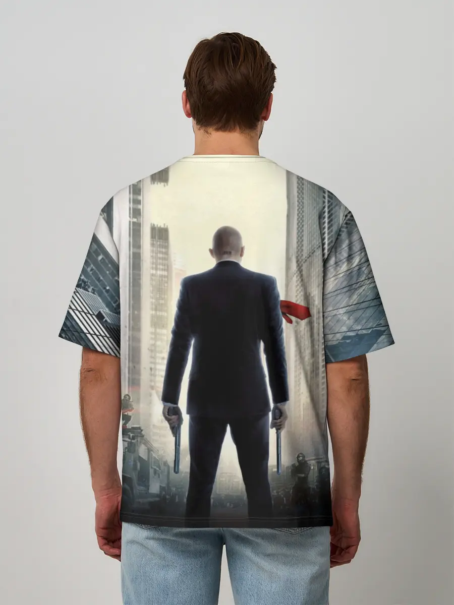 Мужская футболка оверсайз / Hitman _5