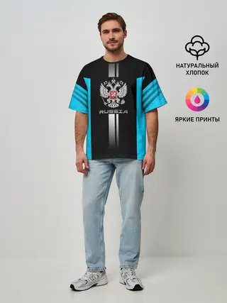 Мужская футболка оверсайз / Russia