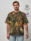 Мужская футболка оверсайз / 100 ЗНАМЕНИТЫХ ЛЮДЕЙ КАРТИНА