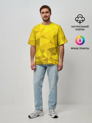 Мужская футболка оверсайз / YELLOW ABSTRACT