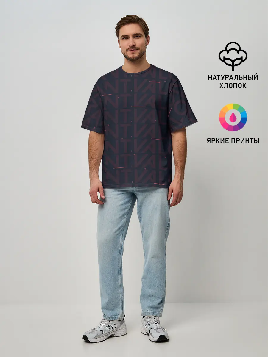 Мужская футболка оверсайз / Valorant art