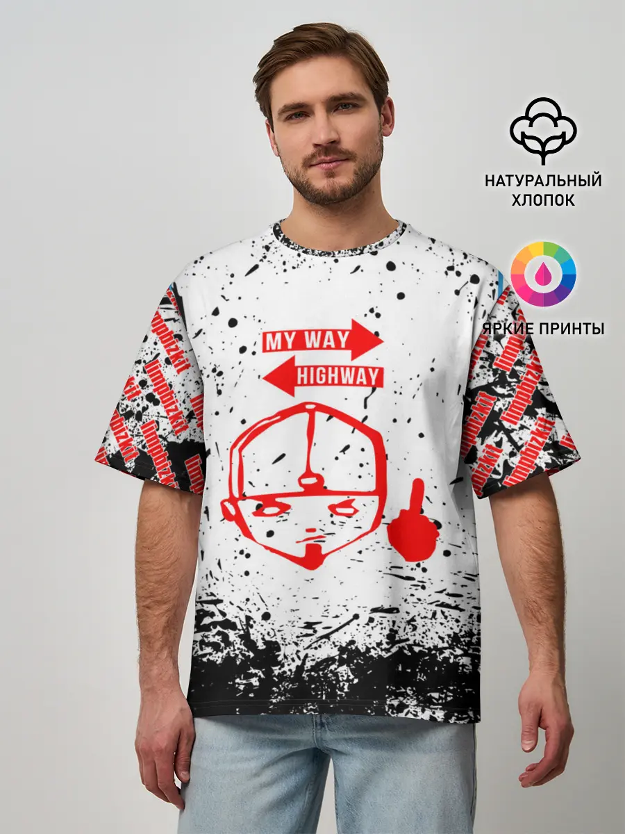 Мужская футболка оверсайз / LIMP BIZKIT | ЛИМП БИЗКИТ