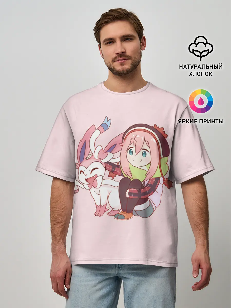 Мужская футболка оверсайз / Nadeshiko