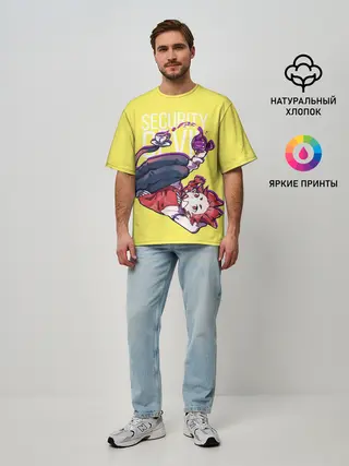 Мужская футболка оверсайз / Security Devil