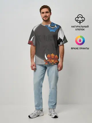 Мужская футболка оверсайз / Маски Они