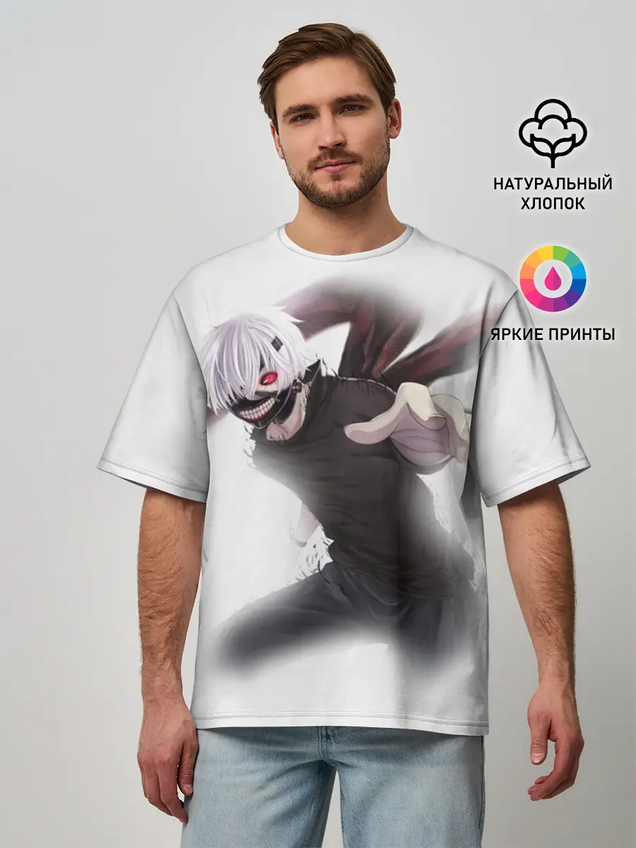 Мужская футболка оверсайз / Токийский гуль