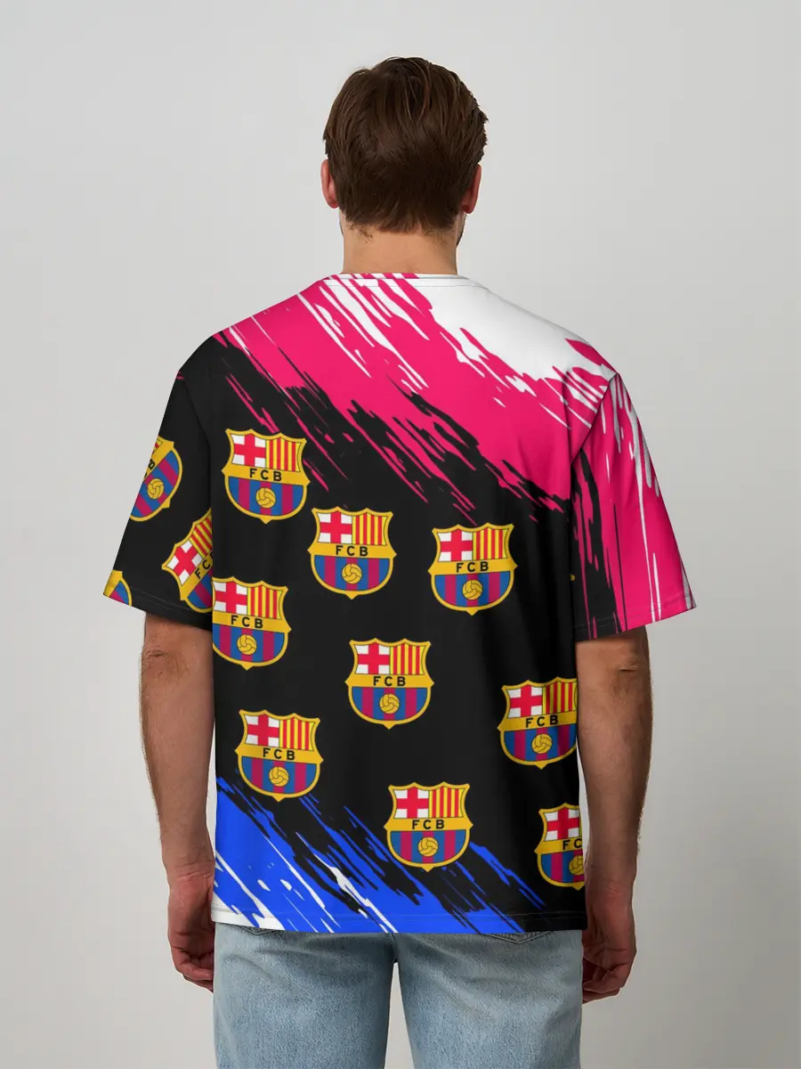 Мужская футболка оверсайз / ЛИОНЕЛЬ МЕССИ / БАРСЕЛОНА