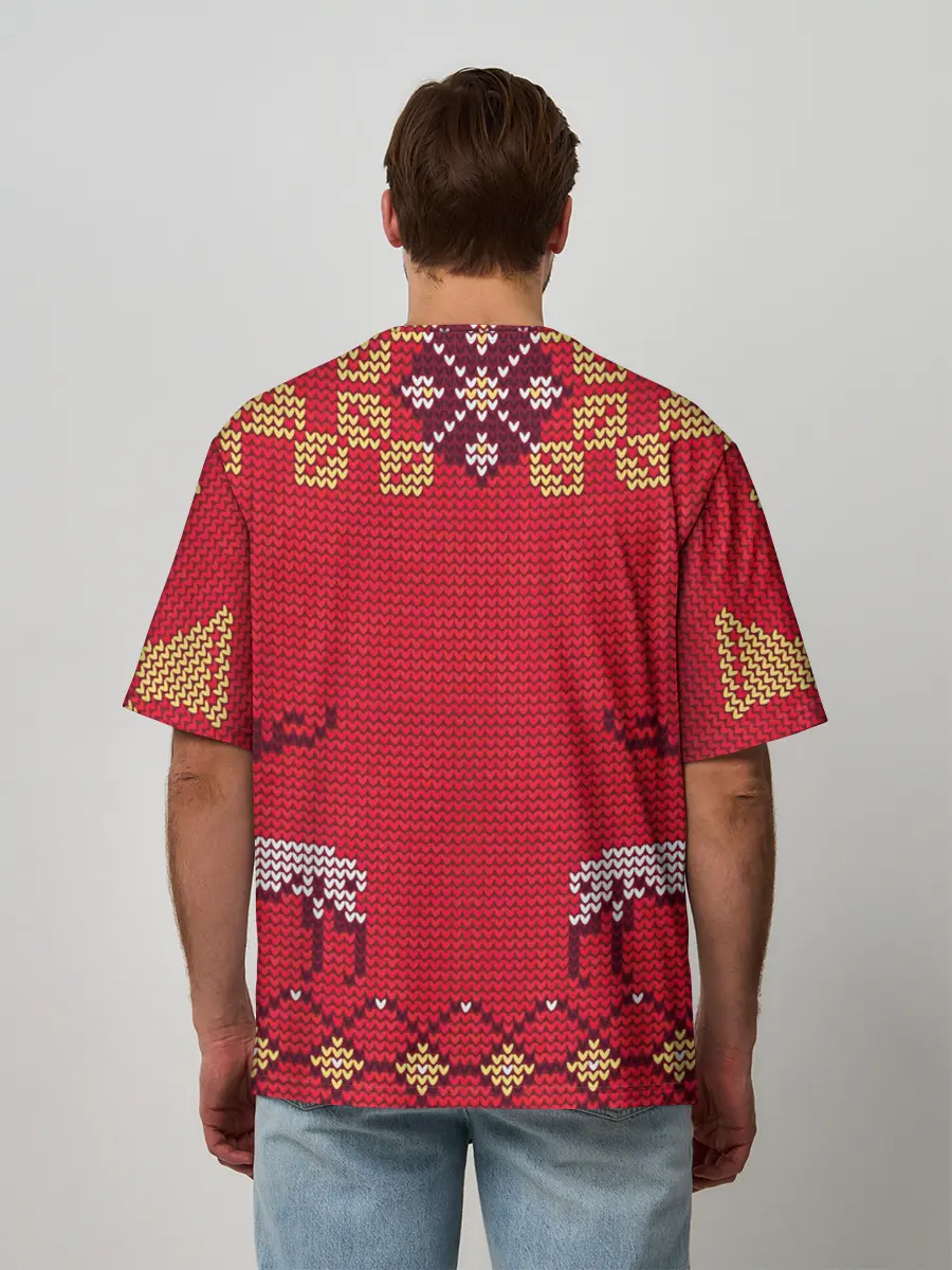 Мужская футболка оверсайз / Олени