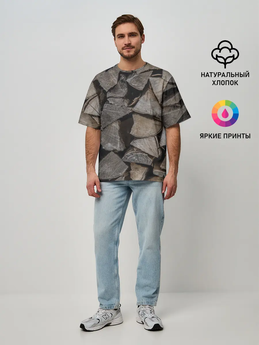 Мужская футболка оверсайз / ДРОВА