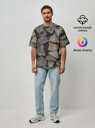 Мужская футболка оверсайз / ДРОВА