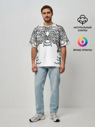 Мужская футболка оверсайз / Фэнтези мотылёк