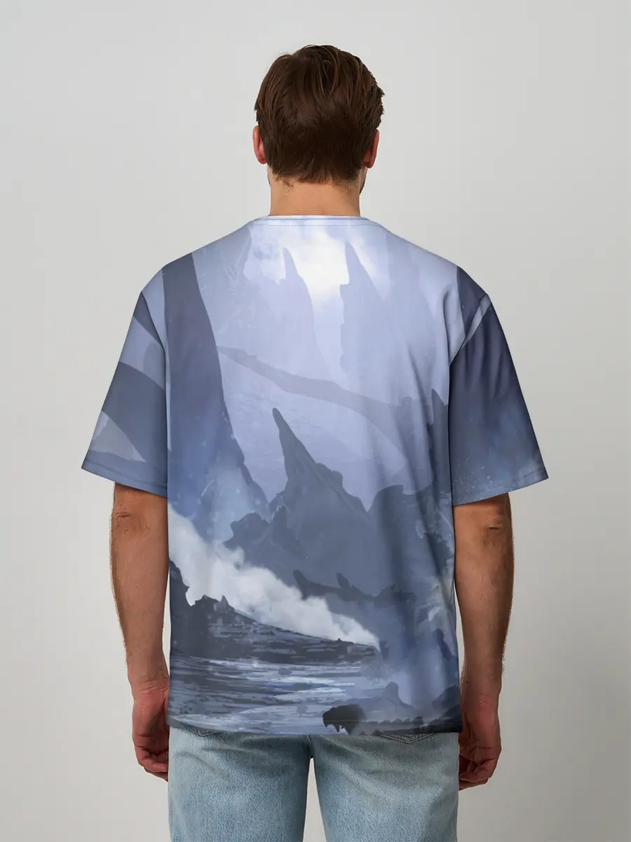 Мужская футболка оверсайз / THE ELDER SCROLLS 5 SKYRIM