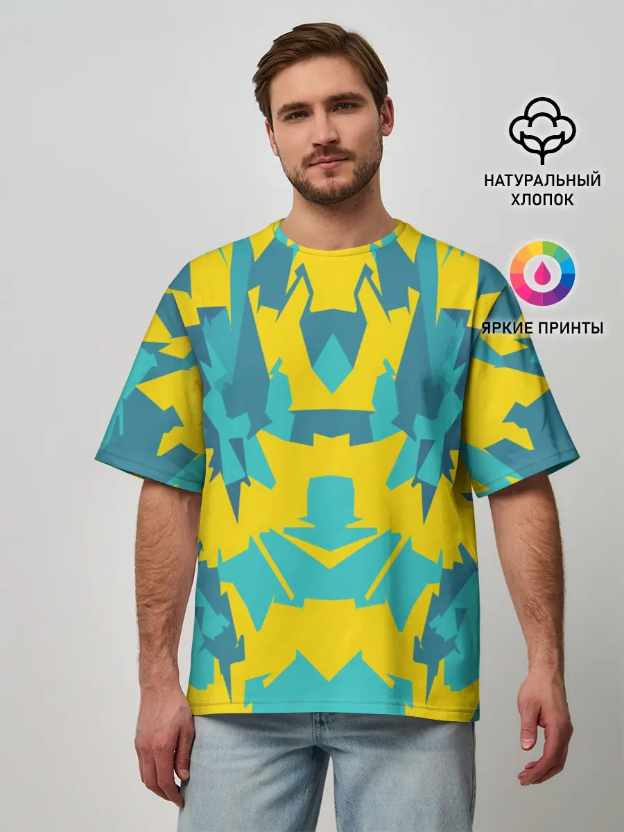Мужская футболка оверсайз / ИГРОВОЙ РАСКРАС
