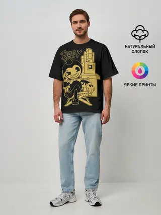 Мужская футболка оверсайз / Bendy And The Ink Machine