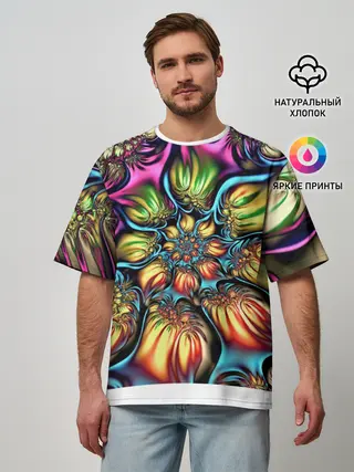 Мужская футболка оверсайз / Абстракция