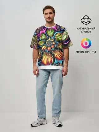Мужская футболка оверсайз / Абстракция