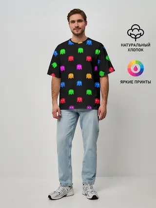 Мужская футболка оверсайз / Пакмен