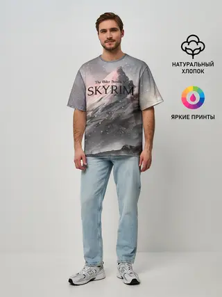 Мужская футболка оверсайз / The Elder Scrolls Skyrim