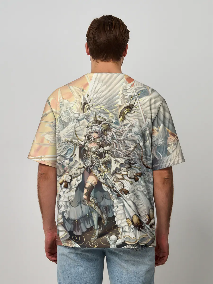 Мужская футболка оверсайз / Anime angel