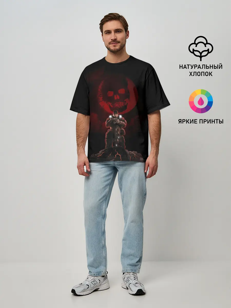 Мужская футболка оверсайз / Феникс