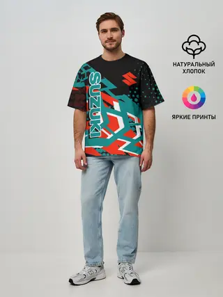 Мужская футболка оверсайз / Suzuki