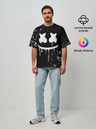 Мужская футболка оверсайз / Marshmello