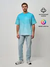 Мужская футболка оверсайз / Голубые облака