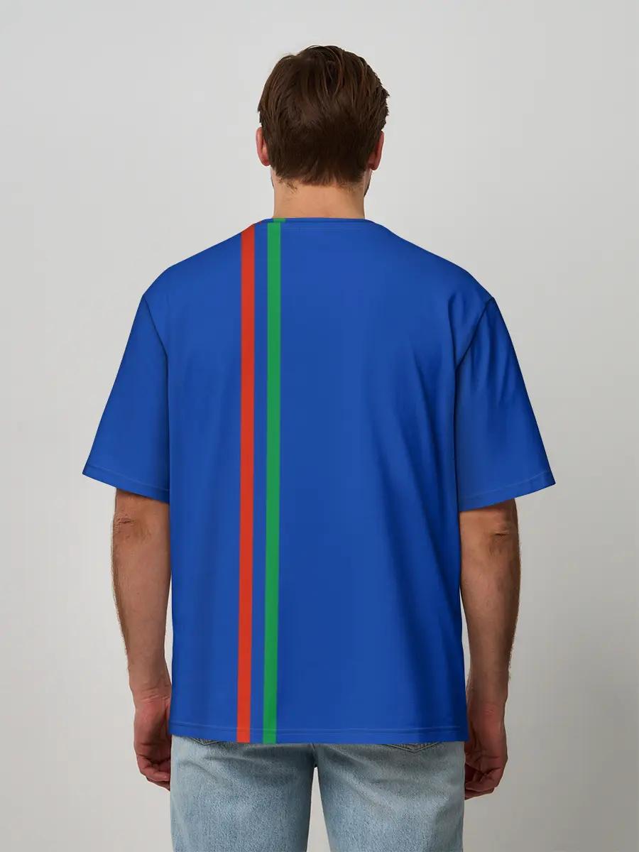 Мужская футболка оверсайз / Дагестан, лента с гербом