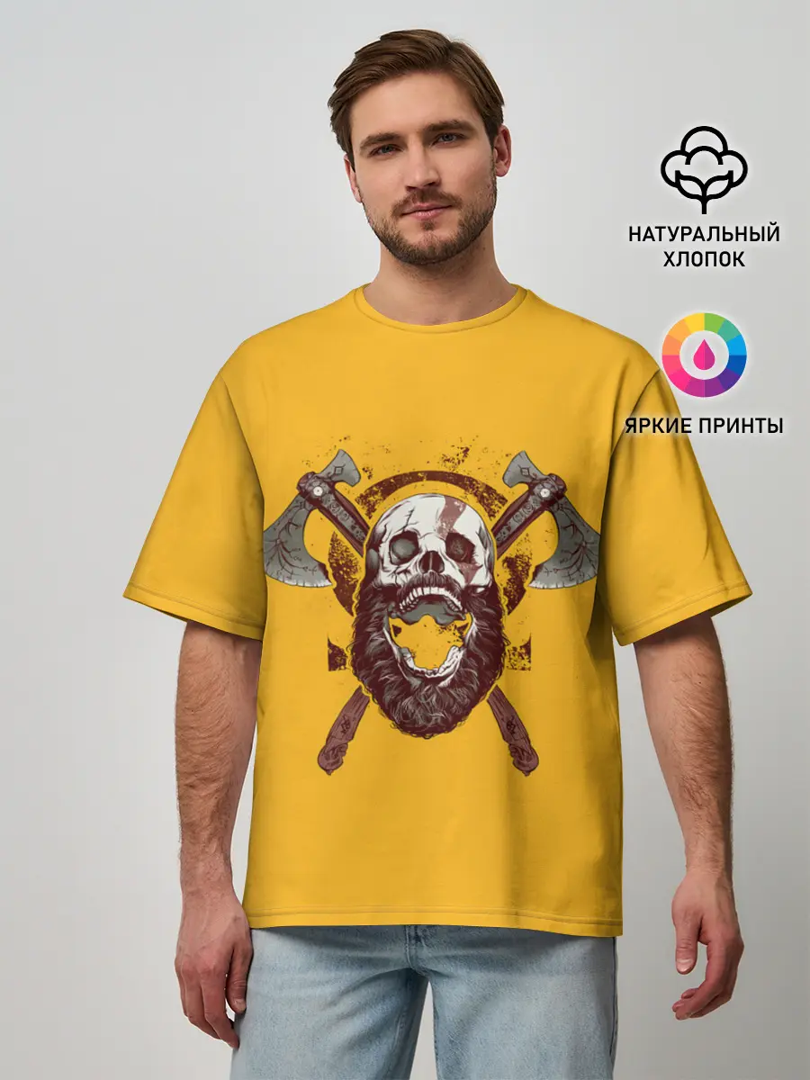 Мужская футболка оверсайз / Battle roar