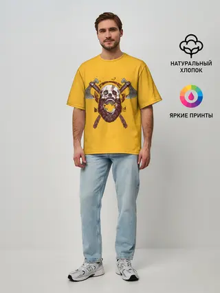 Мужская футболка оверсайз / Battle roar