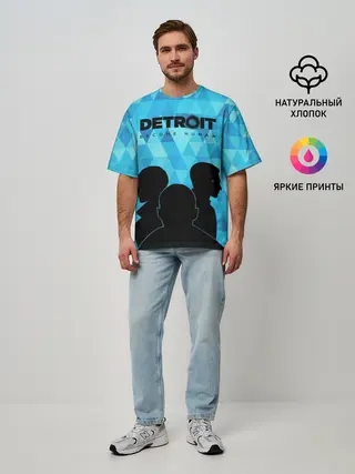 Мужская футболка оверсайз / Detroit: Become Human.