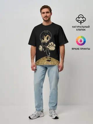 Мужская футболка оверсайз / Bendy and the ink machine